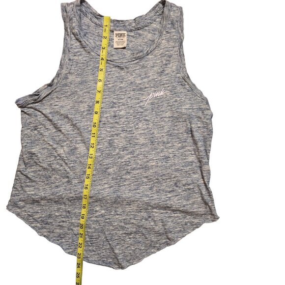 Pink Victoria Secret Heather Blue with Front and Back Graphics Size M EUC - Picture 6 of 6